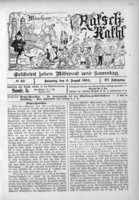 Münchener Ratsch-Kathl Samstag 6. August 1904