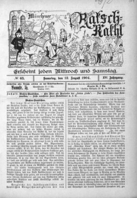 Münchener Ratsch-Kathl Samstag 13. August 1904