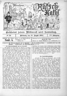 Münchener Ratsch-Kathl Mittwoch 31. August 1904