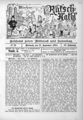 Münchener Ratsch-Kathl Mittwoch 21. September 1904