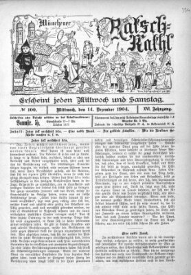 Münchener Ratsch-Kathl Mittwoch 14. Dezember 1904