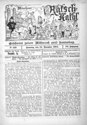 Münchener Ratsch-Kathl Samstag 24. Dezember 1904