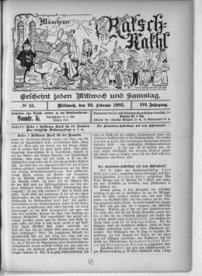 Münchener Ratsch-Kathl Mittwoch 22. Februar 1905