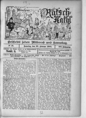 Münchener Ratsch-Kathl Samstag 25. Februar 1905