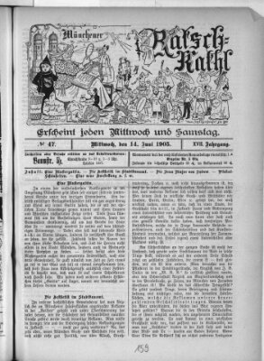 Münchener Ratsch-Kathl Mittwoch 14. Juni 1905