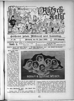 Münchener Ratsch-Kathl Mittwoch 21. Juni 1905