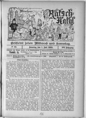 Münchener Ratsch-Kathl Samstag 1. Juli 1905