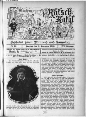 Münchener Ratsch-Kathl Samstag 9. September 1905