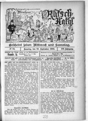 Münchener Ratsch-Kathl Samstag 23. September 1905