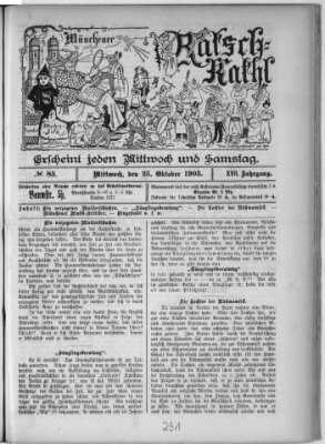 Münchener Ratsch-Kathl Mittwoch 25. Oktober 1905