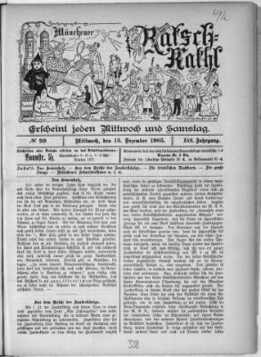 Münchener Ratsch-Kathl Mittwoch 13. Dezember 1905