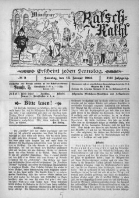 Münchener Ratsch-Kathl Samstag 13. Januar 1906