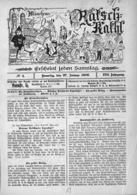 Münchener Ratsch-Kathl Samstag 27. Januar 1906