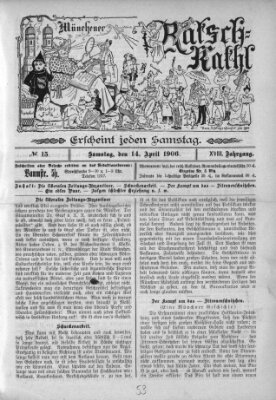 Münchener Ratsch-Kathl Samstag 14. April 1906