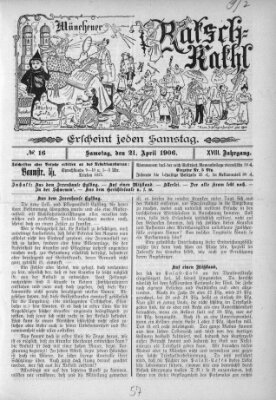 Münchener Ratsch-Kathl Samstag 21. April 1906