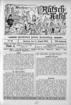 Münchener Ratsch-Kathl Samstag 11. August 1906