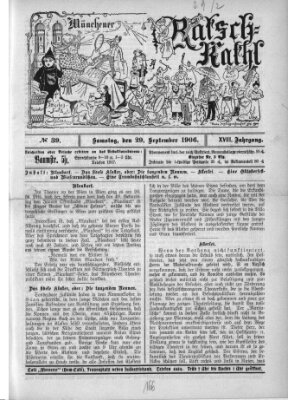 Münchener Ratsch-Kathl Samstag 29. September 1906