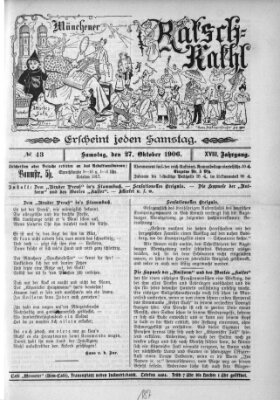 Münchener Ratsch-Kathl Samstag 27. Oktober 1906