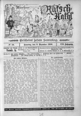 Münchener Ratsch-Kathl Samstag 8. Dezember 1906