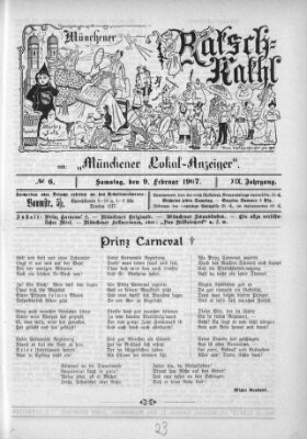 Münchener Ratsch-Kathl Samstag 9. Februar 1907