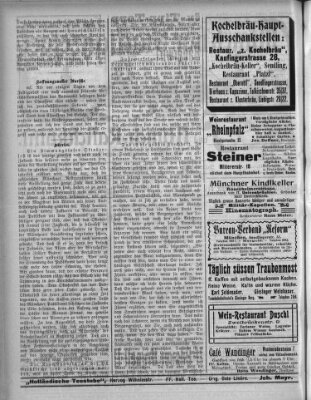 Münchener Stadtanzeiger und "Münchener Ratschkathl" (Münchener Ratsch-Kathl) Samstag 3. Oktober 1908