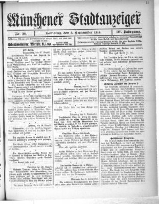 Münchener Stadtanzeiger (Münchener Ratsch-Kathl) Samstag 5. September 1914