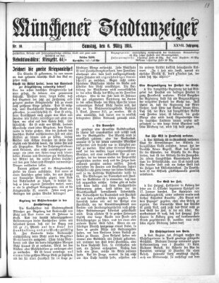 Münchener Stadtanzeiger (Münchener Ratsch-Kathl) Samstag 6. März 1915