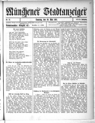 Münchener Stadtanzeiger (Münchener Ratsch-Kathl) Samstag 29. Mai 1915