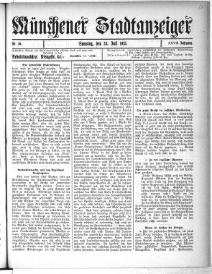 Münchener Stadtanzeiger (Münchener Ratsch-Kathl) Samstag 24. Juli 1915