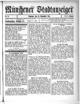 Münchener Stadtanzeiger (Münchener Ratsch-Kathl) Samstag 25. September 1915