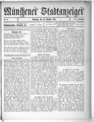 Münchener Stadtanzeiger (Münchener Ratsch-Kathl) Samstag 30. Oktober 1915