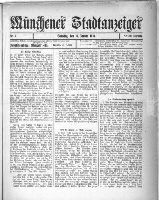 Münchener Stadtanzeiger (Münchener Ratsch-Kathl) Samstag 15. Januar 1916