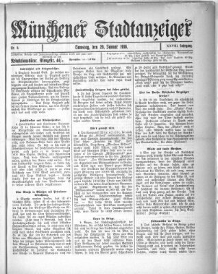 Münchener Stadtanzeiger (Münchener Ratsch-Kathl) Samstag 29. Januar 1916