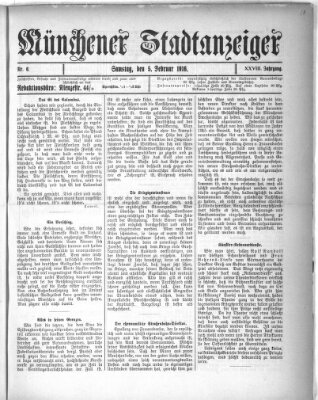 Münchener Stadtanzeiger (Münchener Ratsch-Kathl) Samstag 5. Februar 1916