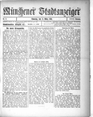 Münchener Stadtanzeiger (Münchener Ratsch-Kathl) Samstag 11. März 1916