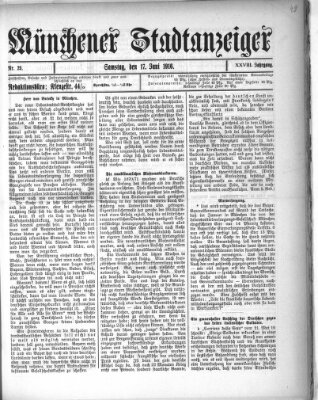 Münchener Stadtanzeiger (Münchener Ratsch-Kathl) Samstag 17. Juni 1916