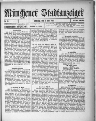 Münchener Stadtanzeiger (Münchener Ratsch-Kathl) Samstag 8. Juli 1916