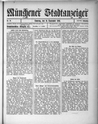 Münchener Stadtanzeiger (Münchener Ratsch-Kathl) Samstag 16. September 1916