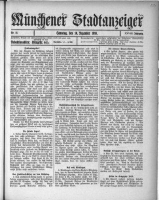 Münchener Stadtanzeiger (Münchener Ratsch-Kathl) Samstag 16. Dezember 1916