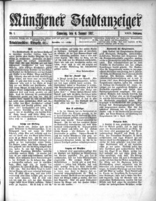 Münchener Stadtanzeiger (Münchener Ratsch-Kathl) Samstag 6. Januar 1917