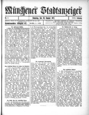 Münchener Stadtanzeiger (Münchener Ratsch-Kathl) Samstag 20. Januar 1917