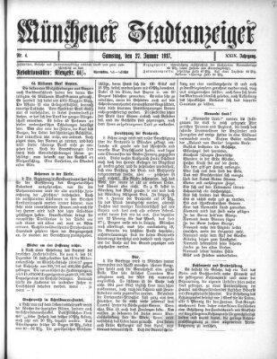 Münchener Stadtanzeiger (Münchener Ratsch-Kathl) Samstag 27. Januar 1917