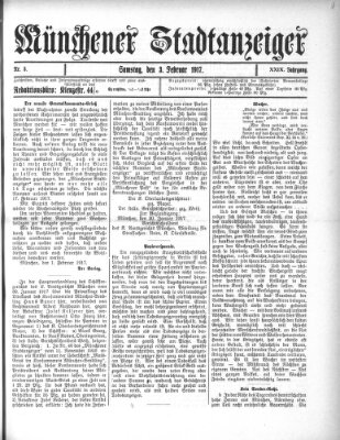 Münchener Stadtanzeiger (Münchener Ratsch-Kathl) Samstag 3. Februar 1917