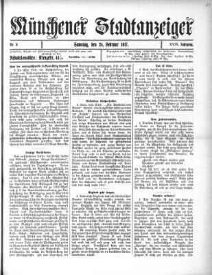 Münchener Stadtanzeiger (Münchener Ratsch-Kathl) Samstag 24. Februar 1917