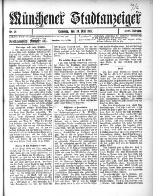 Münchener Stadtanzeiger (Münchener Ratsch-Kathl) Samstag 19. Mai 1917