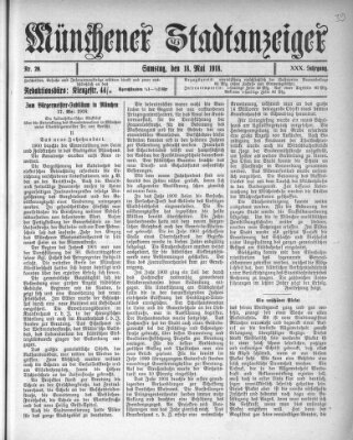 Münchener Stadtanzeiger (Münchener Ratsch-Kathl) Samstag 18. Mai 1918