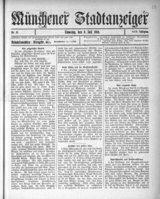 Münchener Stadtanzeiger (Münchener Ratsch-Kathl) Samstag 6. Juli 1918