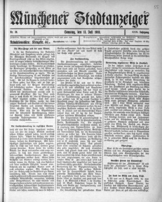 Münchener Stadtanzeiger (Münchener Ratsch-Kathl) Samstag 13. Juli 1918