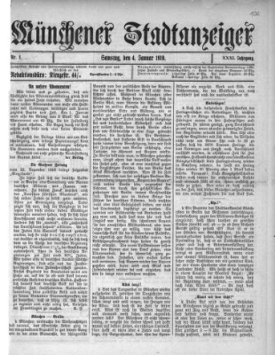 Münchener Stadtanzeiger (Münchener Ratsch-Kathl) Samstag 4. Januar 1919