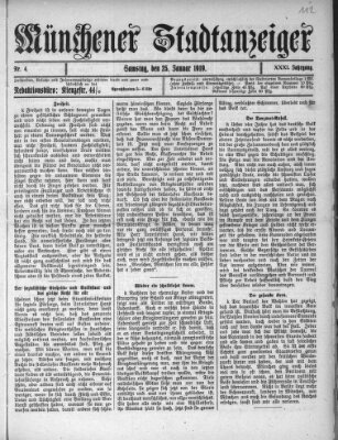 Münchener Stadtanzeiger (Münchener Ratsch-Kathl) Samstag 25. Januar 1919